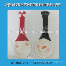 Ceramic santa spoon rest for kitchen decro